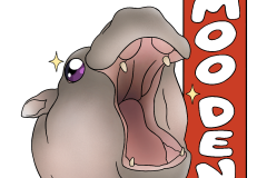 Derpy Moo Deng Sticker