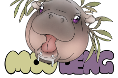 Drooling Moo Deng Sticker